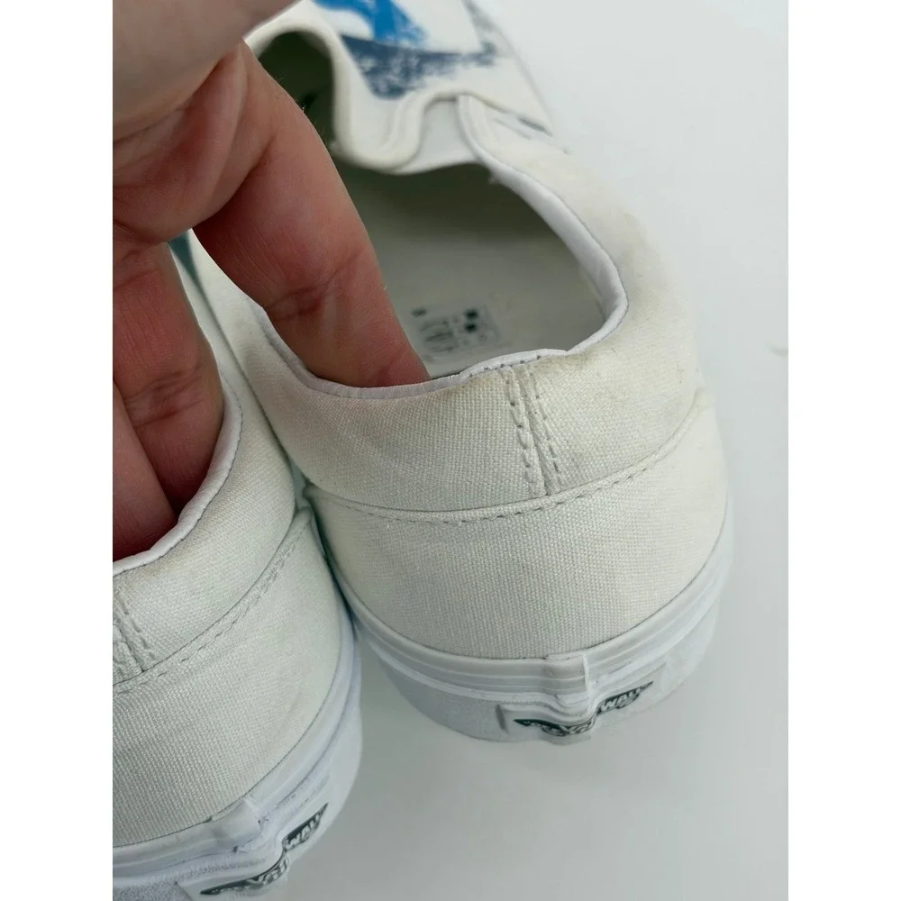VANS Slip-On Canvas Sneakers Graphic Gear Print, M (9) W (10.5) NWOT